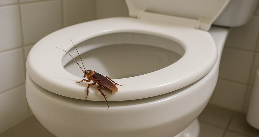 آمدن سوسک از توالت فرنگی